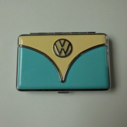 Porte-cartes VW combi beige et bleu ciel