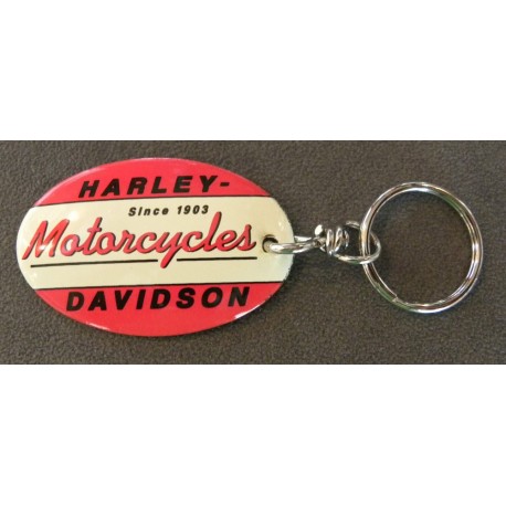 Porte-clés Harley Davidson en Acier 316L Chromé